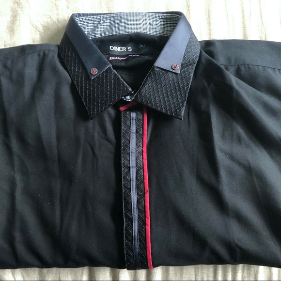 Diner’s Designer Wear Kurta Shalwar Kameez Embroidered Collar Neckline & Cuffs - Picture 1 of 9